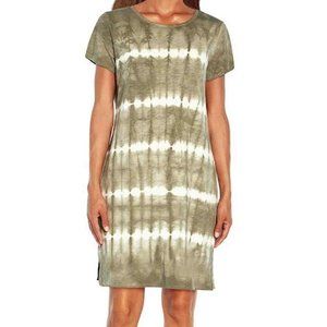 Gap Women's Knee Length Relaxed Fit Lightweight T-Shirt Dress Tie Dye